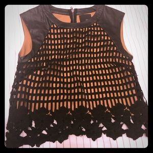 Greylin Black leather shirt xs